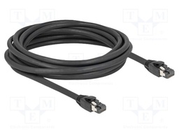 Patch cord; S/FTP; Cat: Cat 8.1; RJ45 plug,both sides; 5m; black