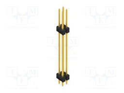 Connector: pin strips; pin header; male; PIN: 4; 2.54mm; THT; 2x2