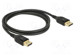 Cable; DisplayPort plug,both sides; DisplayPort 1.4; 1m; black