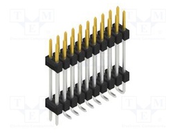 Connector: pin strips; pin header; male; PIN: 20; 2.54mm; SMT; 2x10