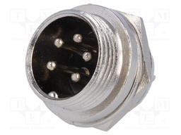 Socket; microphone; male; PIN: 5; for panel mounting