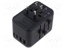 Power supply: switching; mains,universal,plug-in; 5÷20VDC; 65W