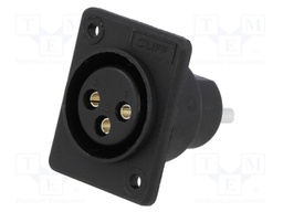 Socket; XLR; female; PIN: 3; for panel mounting,screw; soldering