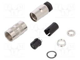 Connector: M16; female; for cable; IP67; plug; soldering; 60V; PIN: 7