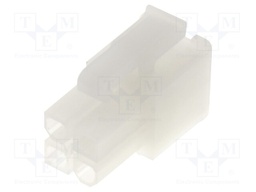Plug; wire-wire/PCB; female; 4.2mm; PIN: 4; w/o contacts; for cable