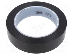 Tape: marking; black; L: 33m; W: 25mm; Thk: 0.13mm; 2.5N/cm; 130%