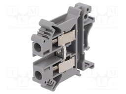 Splice terminal: rail; 0.2÷6mm2; ways: 1; terminals: 2; grey; 800V