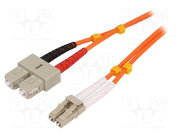 Connector: fiber optic; patchcord; multi mode duplex (MM); LC,SC