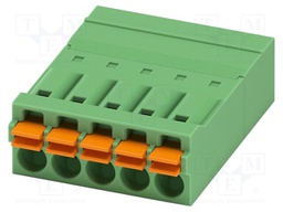 PCB connector, nominal cross section: 1.5 mm2, color: green,