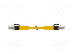 Patch cord; RJ45 plug,both sides; 6a; stranded; Cu; FRNC; yellow
