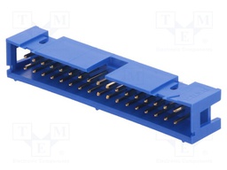 Socket; IDC; male; PIN: 34; straight; THT; gold-plated; 2.54mm