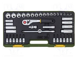 Wrenches set; hex socket,socket spanner; Mounting: 3/8"; 47pcs.