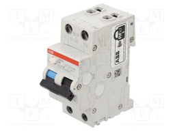 RCBO breaker; Inom: 6A; Ires: 300mA; Poles: 1+N; 230VAC; DIN; IP20