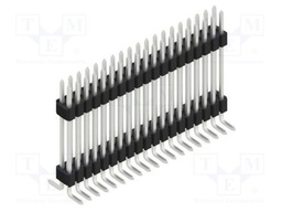 Connector: pin strips; pin header; male; PIN: 38; 1.27mm; SMT; 2x19