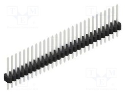 Connector: pin strips; pin header; male; PIN: 28; 1.27mm; THT; 1x28