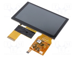 Display: TFT; 5"; 800x480; Window dimensions: 108x64.8mm; 800cd/m2