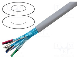 Wire; EcoCable Mini; 4x2x22AWG; MPPE; dark grey; 300V; 305m; 1000ft