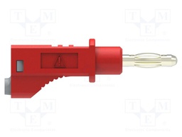 Test lead; 60VDC; 30VAC; 12A; banana plug 4mm,both sides; red