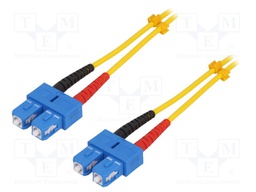 Connector: fiber optic; patchcord; single mode duplex (SM); male