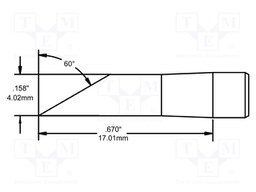 Tip; hoof; 4mm; 421°C; for soldering station