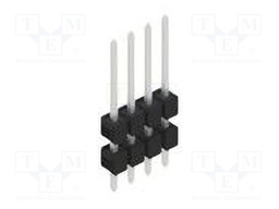 Connector: pin strips; pin header; male; PIN: 4; 2.54mm; THT; 1x4