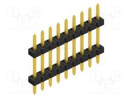 Connector: pin strips; pin header; male; PIN: 9; 2mm; THT; 1x9; 100V