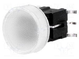 Switch: keypad; Pos: 2; SPST-NO; 0.05A/48VDC; colourless; white