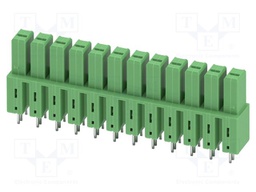 PCB headers, nominal cross section: 6 mm?, color: green, nom