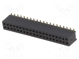 Socket; pin strips; female; PIN: 40; straight; 1.27mm; SMT; 2x20