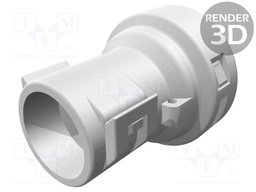 Cable hood and fastener; straight