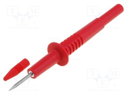 Test probe; 10A; red; Tip diameter: 2mm; Socket size: 4mm
