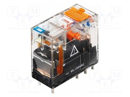 Relay: electromagnetic; SPDT; Ucoil: 230VAC; 16A; socket; Pitch: 5mm