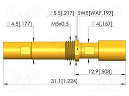 Test needle; screw-in