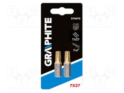 Screwdriver bit; Torx®; TX27; Overall len: 25mm; 2pcs.