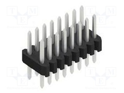Connector: pin strips; pin header; male; PIN: 16; 1.27mm; THT; 2x8