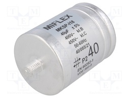 Capacitor: motors, run; 40uF; Ø60x74mm; -40÷85°C; ±5%; 10000h