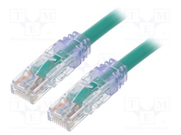 Patch cord; TX6A™ 10Gig,U/UTP; 6a; solid; Cu; PVC; green; Len: 2m