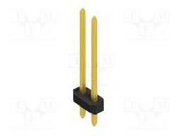 Connector: pin strips; pin header; male; PIN: 2; 2.54mm; THT; 2x1