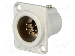 Socket; XLR; male; PIN: 7; straight; turned contacts; soldering