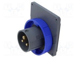 Connector: AC supply 3-phase; socket; male; straight; -25÷40°C