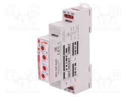 Timer; 1s÷10days; SPDT; 24VDC/16A,250VAC/16A; 230VAC; DIN; PIN: 6