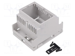 Enclosure: for DIN rail mounting; light grey; No.of mod: 4