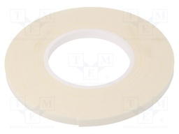 Tape: fixing; W: 9mm; L: 11m; Thk: 1mm; two-sided adhesive; white