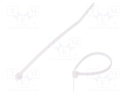 Cable tie; L: 100mm; W: 2.5mm; polyamide; 80N; natural; -40÷85°C