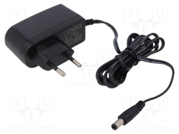 Power supply: switched-mode; plug; 12VDC; 7.2W; Plug: EU; 83.6%