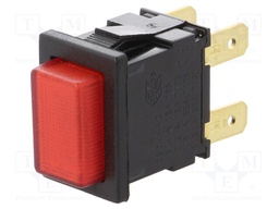 Switch: push-button; Pos: 2; DPST-NO; 12A/250VAC; red; Illumin: none