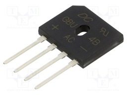 Bridge rectifier: single-phase; Urmax: 100V; If: 4A; Ifsm: 140A