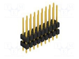 Connector: pin strips; pin header; male; PIN: 18; 2.54mm; THT; 2x9