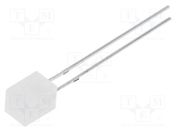 LED; square; 5x5x7mm; white warm; 330÷500mcd; 140°; Front: flat