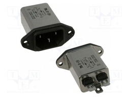 Connector: AC supply; socket; male; 250VAC; C14 (E),EMC/EMI